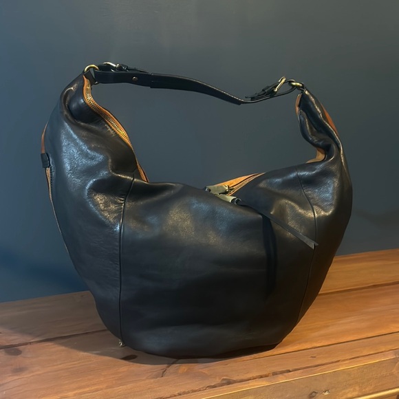 Suede Etienne Aigner Hobo Bag - Mustard - Picture 3 of 8